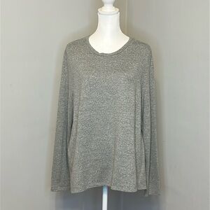 American Eagle Long Sleeve Gray Top